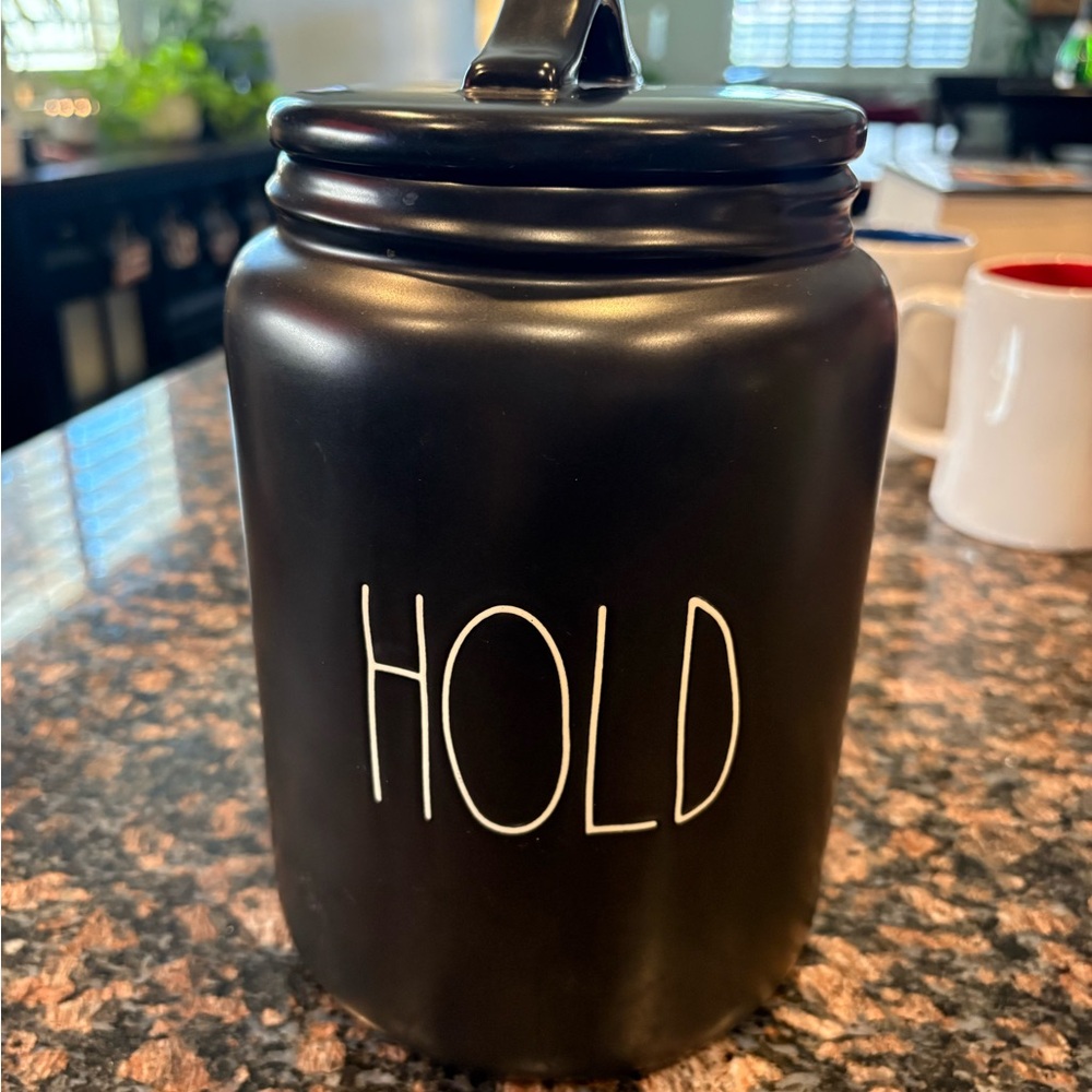 Rae Dunn HOLD Large Canister